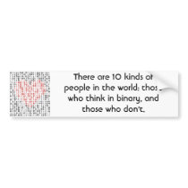 Binary bumper stickers