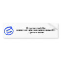 Binary bumper sticker bumper stickers