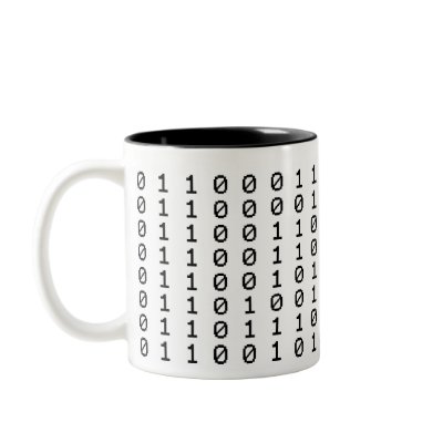 Binary Caffeine and 11 Joke Coffee Mugs by shoutingsteve