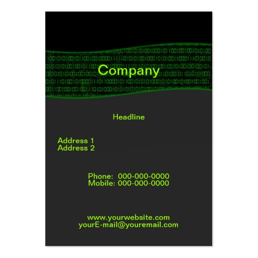 Binary Code Business Card (front side)