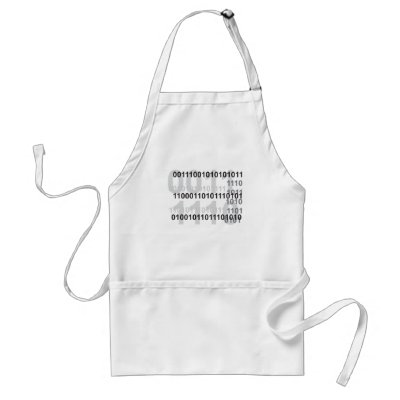 binary code design apron by geekme