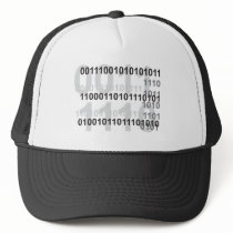binary code design mesh hats