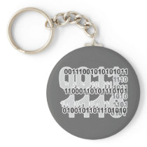 binary code design key chain