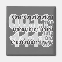binary code design refrigerator magnets