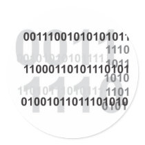 binary code design sticker