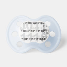 binary code geek design pacifiers