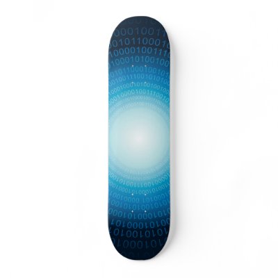 Binary Code Skateboard Deck by zlatkocro