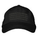 Binary Codes Embroidered Hat embroidered hats by fat_fa_tin Binary Codes Embroidered Hat embroidered hats
