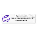Binary (deleted) bumper stickers by ecanus_fallen_angel Binary (deleted) bumper stickers