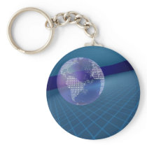 Binary Earth Key Chain