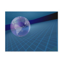 Binary Earth Post Card
