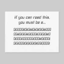 Binary GEEK postcards by ArtmakersWorlds Binary GEEK postcards