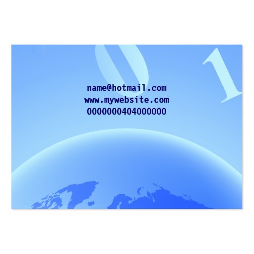 Binary Globe Background, Your Name Here Business Card (back side)