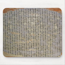 binary on wood mousepads