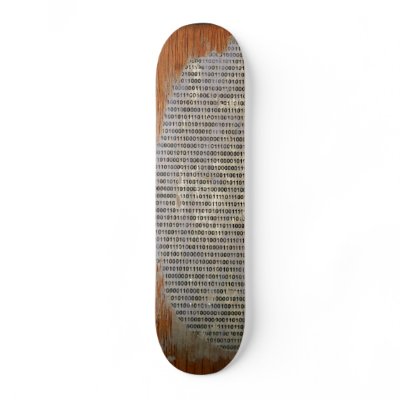 binary on wood skateboards by Nacho_Nietzsche