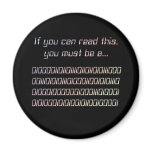 Binary rainbow for darks colors fridge magnet