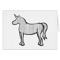 Binary Unicorn Greeting Cards
