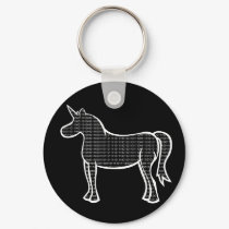 Binary Unicorn keychains by toxiferous Binary Unicorn keychains