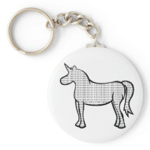 Binary Unicorn Keychains