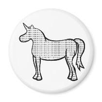 Binary Unicorn Refrigerator Magnet