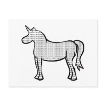 Binary Unicorn Post Card