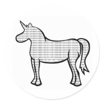 Binary Unicorn stickers by toxiferous Binary Unicorn stickers
