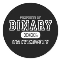 Binary University Dark stickers