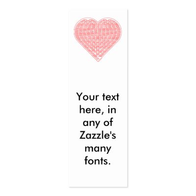 Binary Valentine Bookmark Business Card Template by CartesianBear