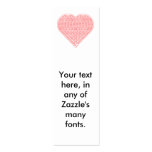 Binary Valentine Bookmark Business Card Template