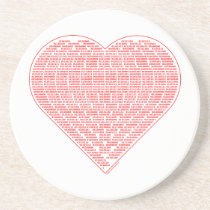 Binary Valentine Drink Coaster