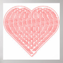 Binary Valentine Poster