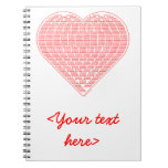 Binary Valentine Spiral Notebook