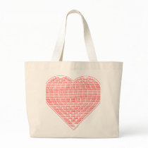 Binary Valentine Tote Bags