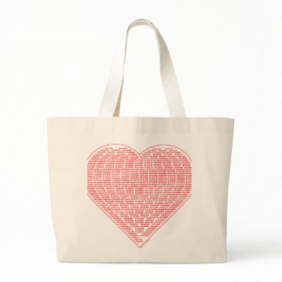 Binary Valentine Tote Bags by CartesianBear