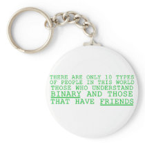Binary vs. Friends Key Chain