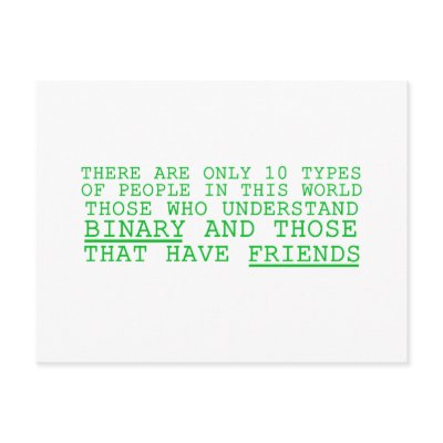 Binary vs. Friends Postcards by thefunkhouse