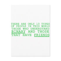 Binary vs. Friends postcards