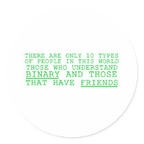 Binary vs. Friends stickers