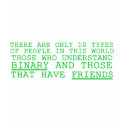 Binary vs. Friends t-shirts