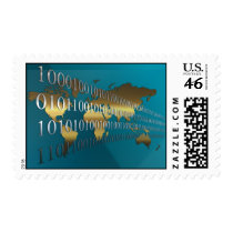 Binary World Postage Stamps