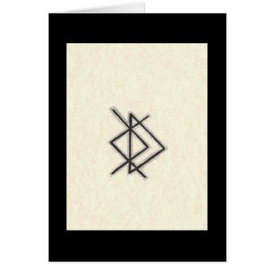 BIND RUNE -PROMOTE LOVE - WOMAN FOR MAN Card by kates_kards
