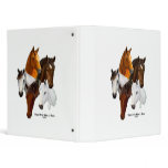 Binder, 5 Horse Heads on a white background