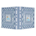 Binder Baby Boy Photo Album Blue Art Deco Floral