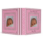 Binder Baby Girl Photo Album Pink Floral Bow