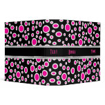 Binder Black Bright Pink Bubbles