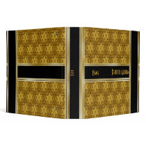 Binder Black Gold Metal Embossed Photo Album by Zizzago Binder Black Gold Metal Embossed Photo Album
