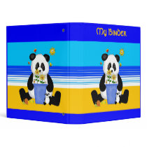 Binder Boys Girls Panda At The Beach by Shan_Darling_Gifts Binder Boys Girls Panda At The Beach