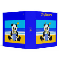 Binder Boys Girls Panda At The Beach large by Shan_Darling_Gifts Binder Boys Girls Panda At The Beach large