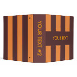 BINDER :: Brown and Orange stripes