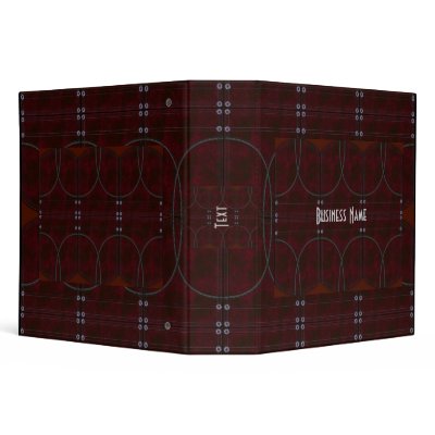 Binder Business Red Brown Leather Studs by Zizzago